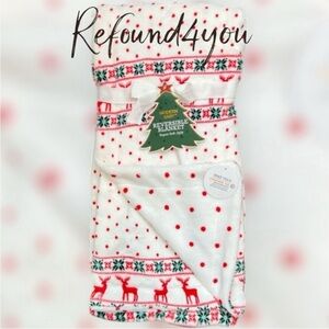 Modern Baby - ‘Winter & Polka Dots’ reversible baby blanket. NWT